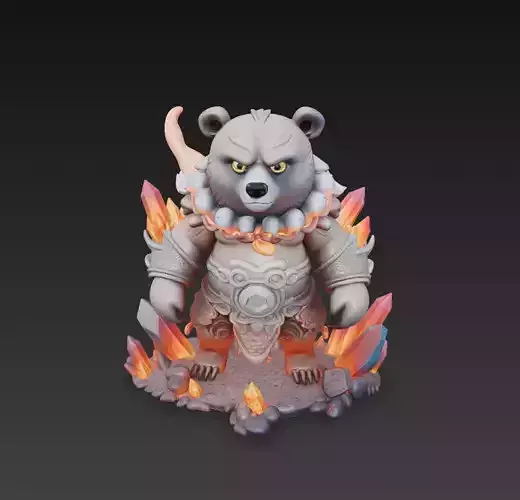 Crystal Bear Guardians-Stylized Fantasy Animal 