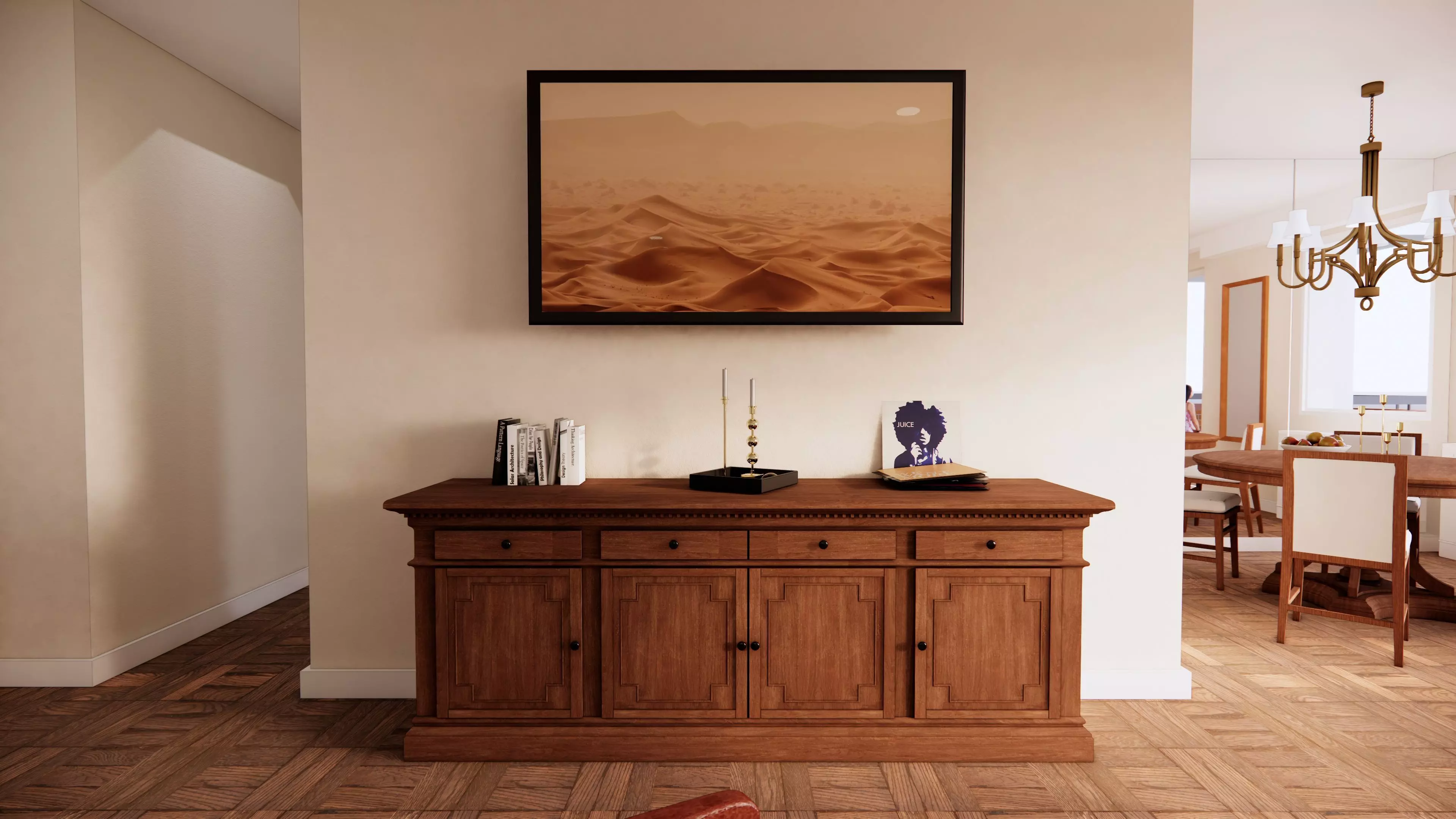 STUDIO Q - NYC APARTMENT LIVING ROOM SET 3D model_7