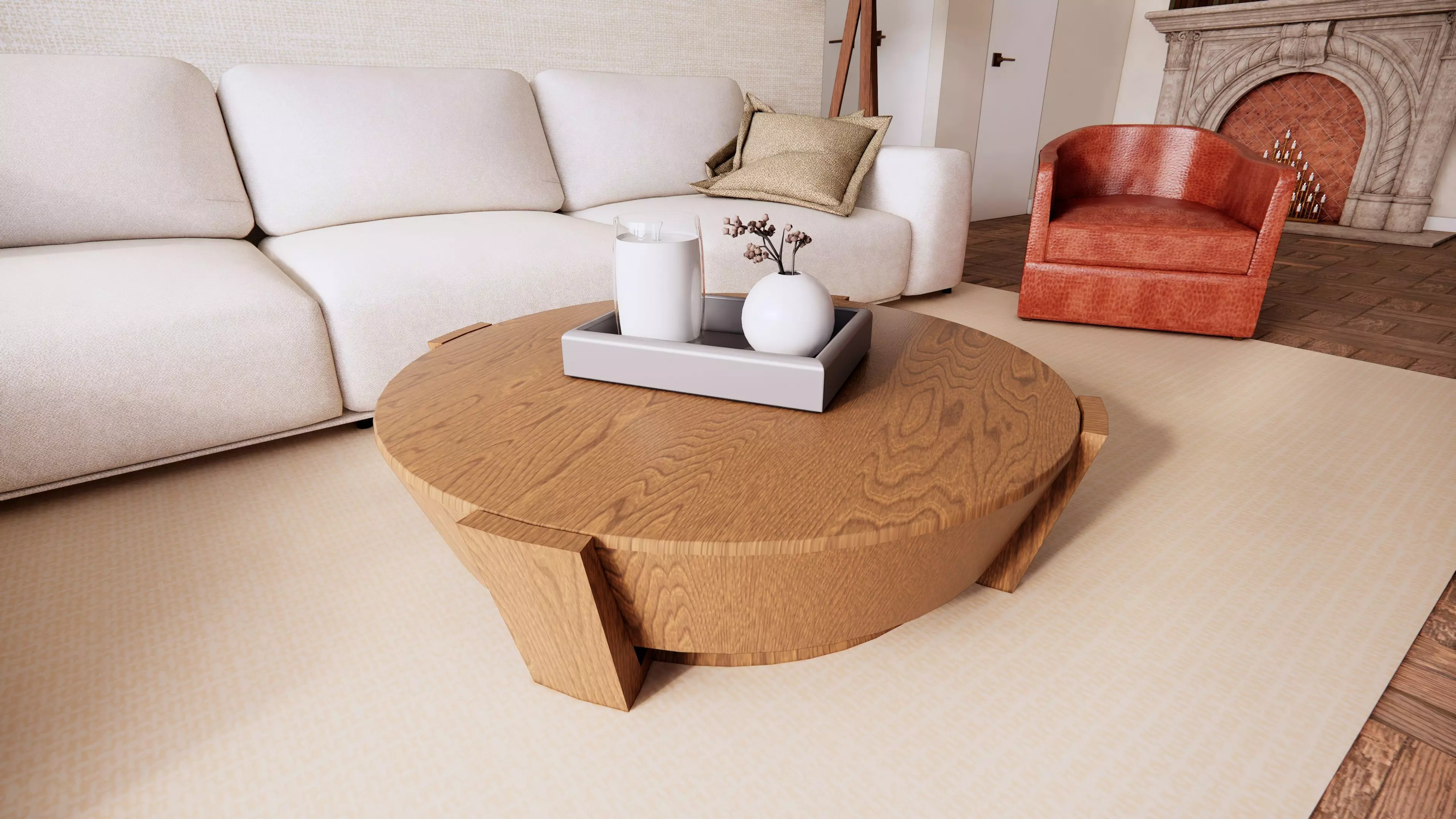 STUDIO Q - NYC APARTMENT LIVING ROOM SET 3D model_3