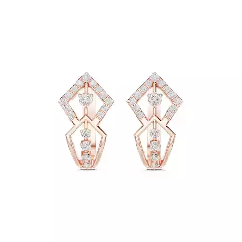 New Design Round Cut Diamond Earring 3DM STL Video 3D print model New Design Round Cut Diamond Earring 3DM STL Video 3D print model