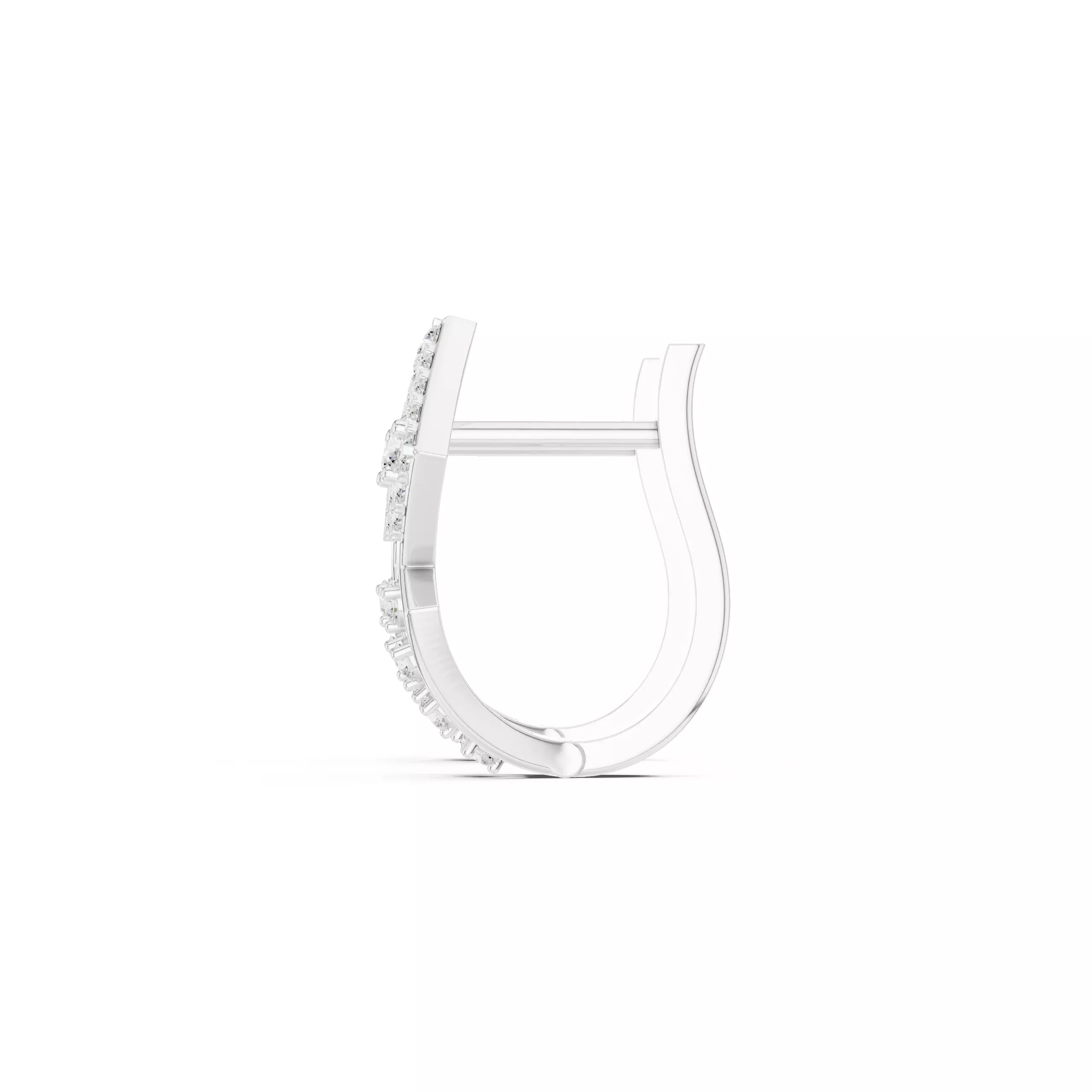 New Design Round Cut Diamond Earring 3DM STL Video 3D print model_11