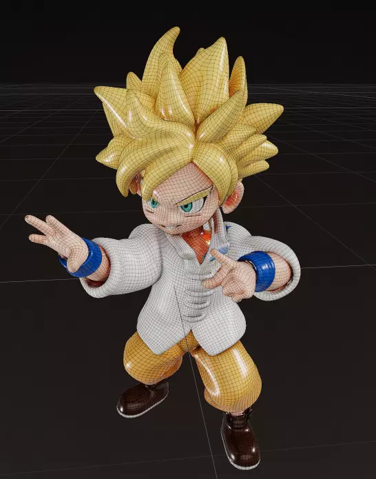 Saiyan Gohan Battle Figure High Detail Collectible 3D print 3D print model_10
