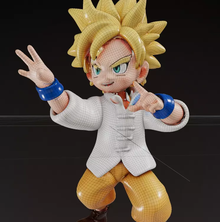 Saiyan Gohan Battle Figure High Detail Collectible 3D print 3D print model_9