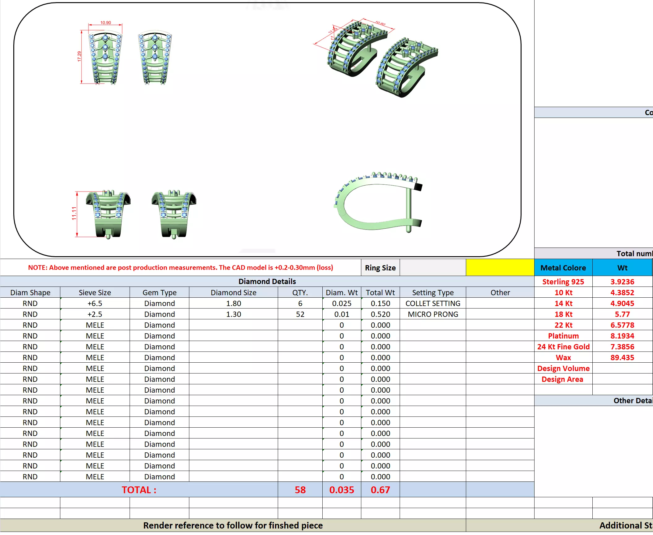 New Design Round Cut Diamond Earring 3DM STL Video 3D print model_13