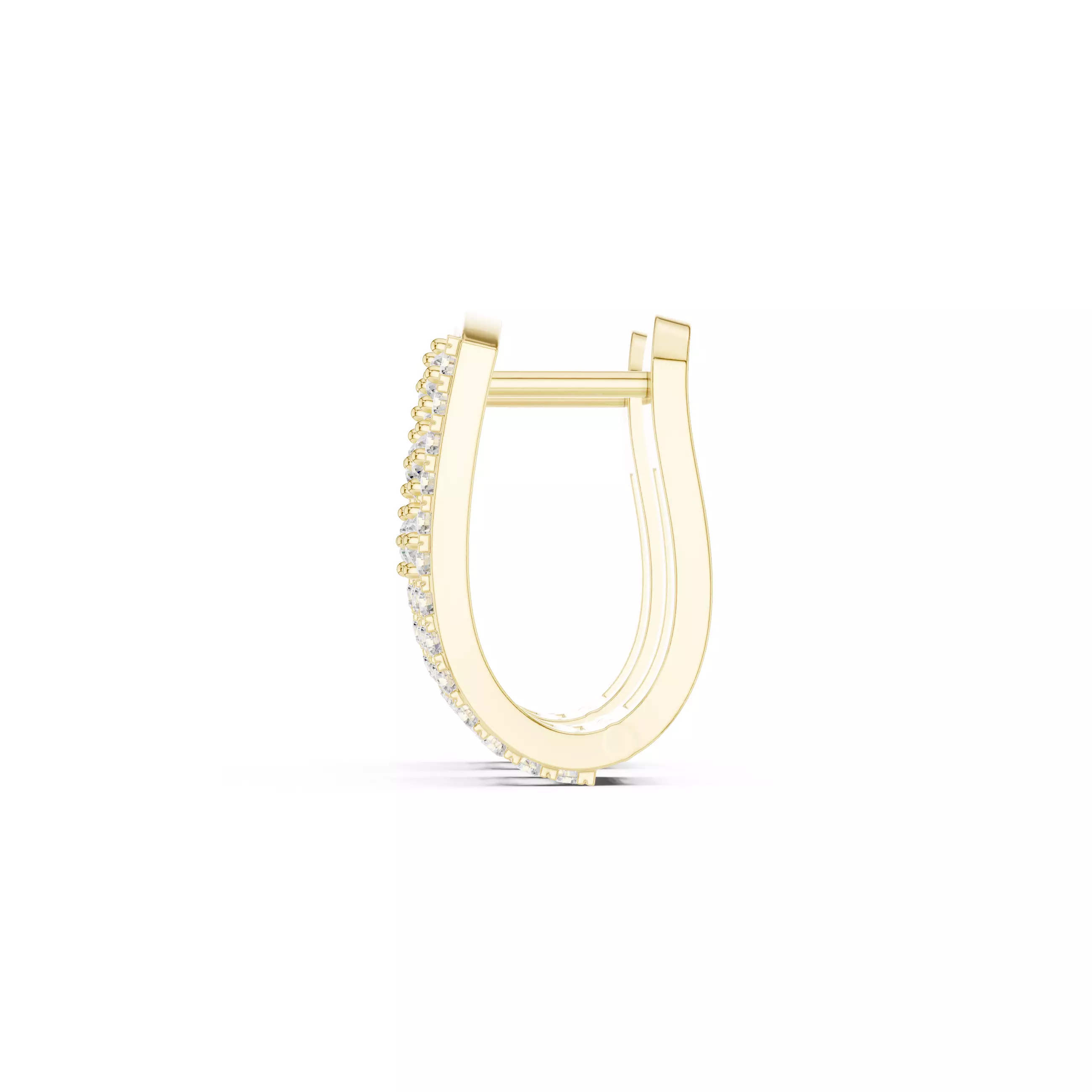 New Design Round Cut Diamond Earring 3DM STL Video 3D print model_8