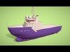Low Poly Marine Supply Vessel Ship Model 2 Low-poly 3D model_1