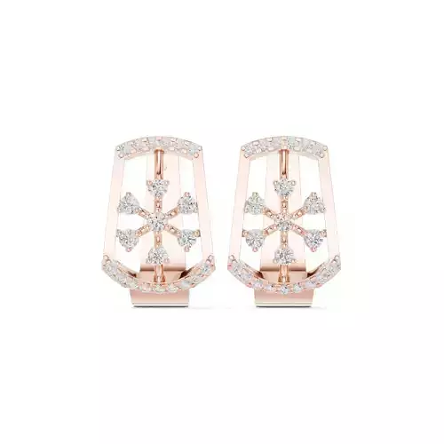 Round Cut Diamond Fancy Design Earring 3DM STL Video