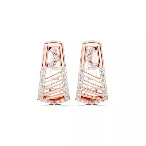 Round Cut Diamond Fancy Earring 3DM STL Video