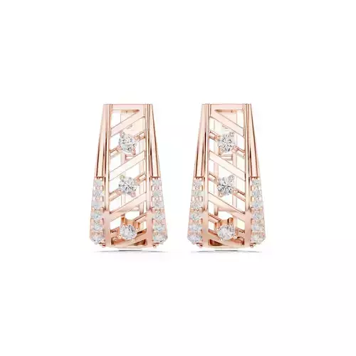 New Design Round Cut Diamond Earring 3DM STL Video