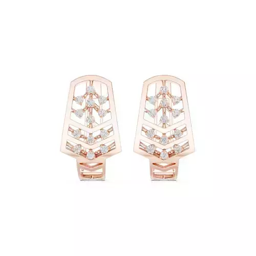 Round Cut Diamond Lever Back Earring 3DM STL Video 3D print model