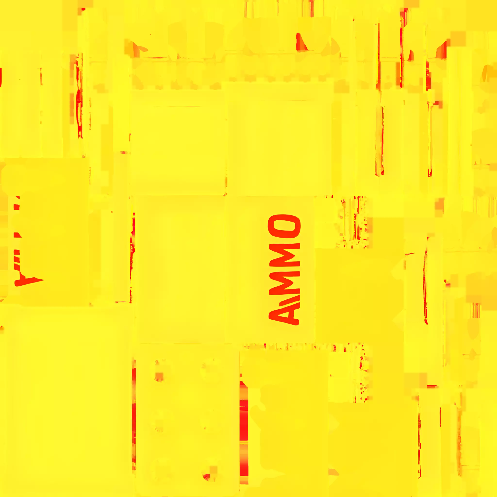 green ammo crate with bullets 3D model_9