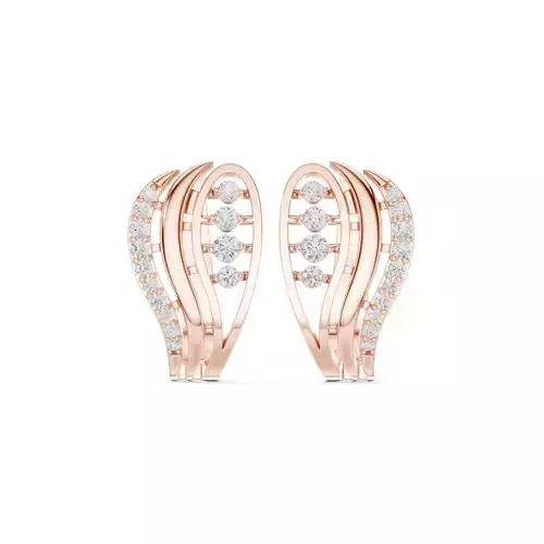 Round Cut Cluster Diamond Fancy Earring 3DM STL Video