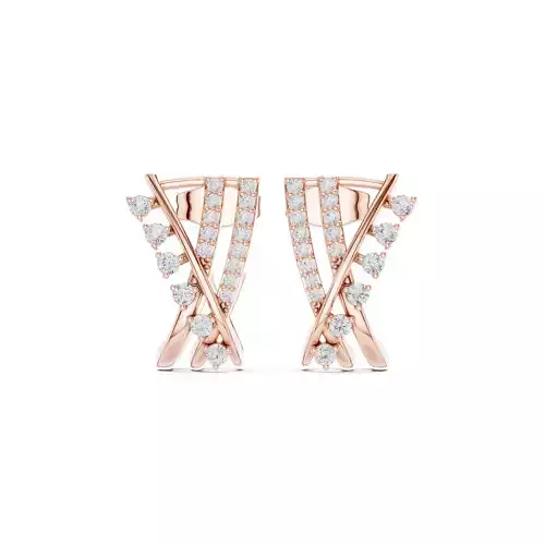 Round Cut Diamond Push Back Earring 3DM STL Video 3D print model
