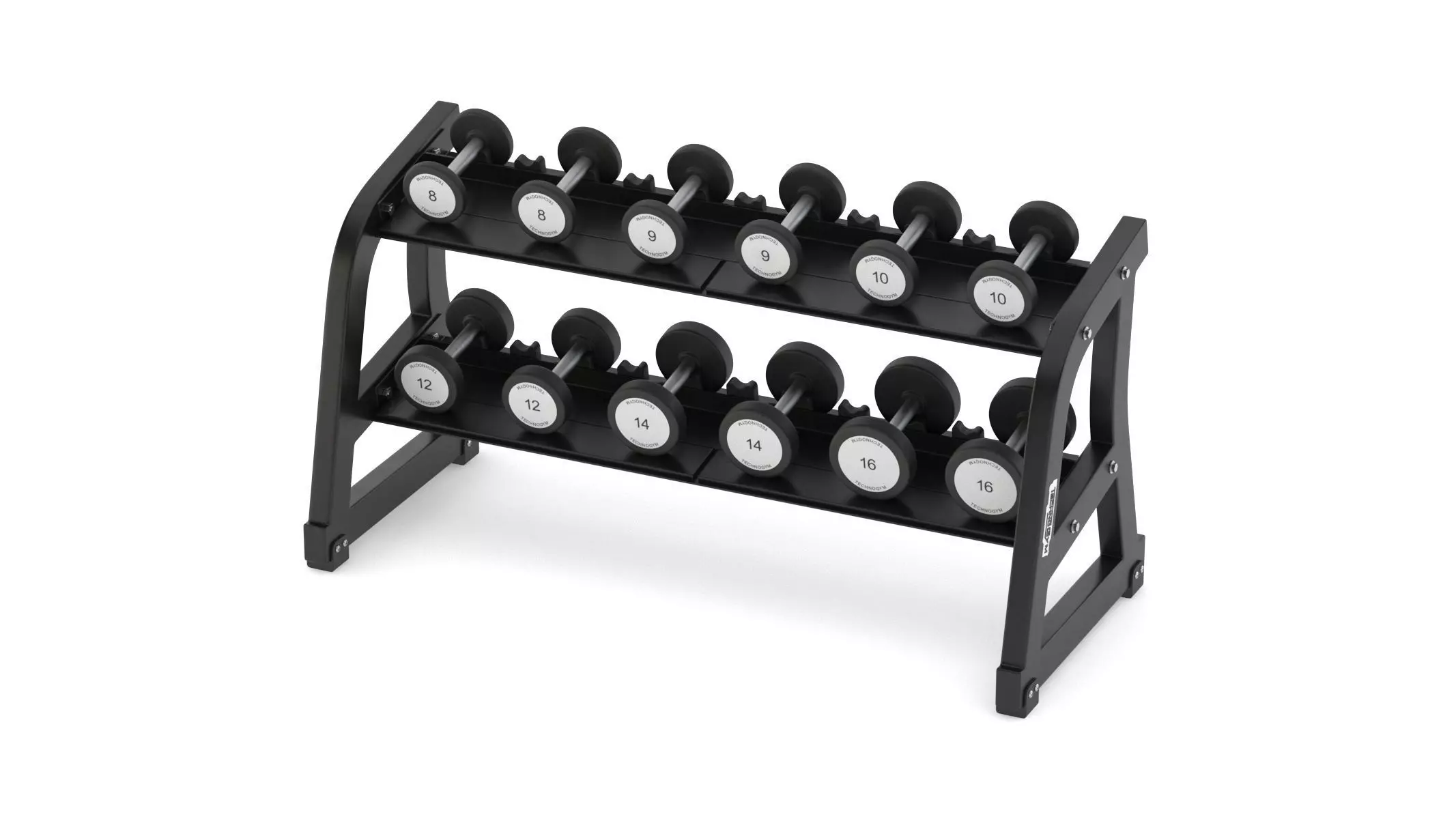 Technogym Two Tier Dumbbell Rack 6 Pairs 3D model_0