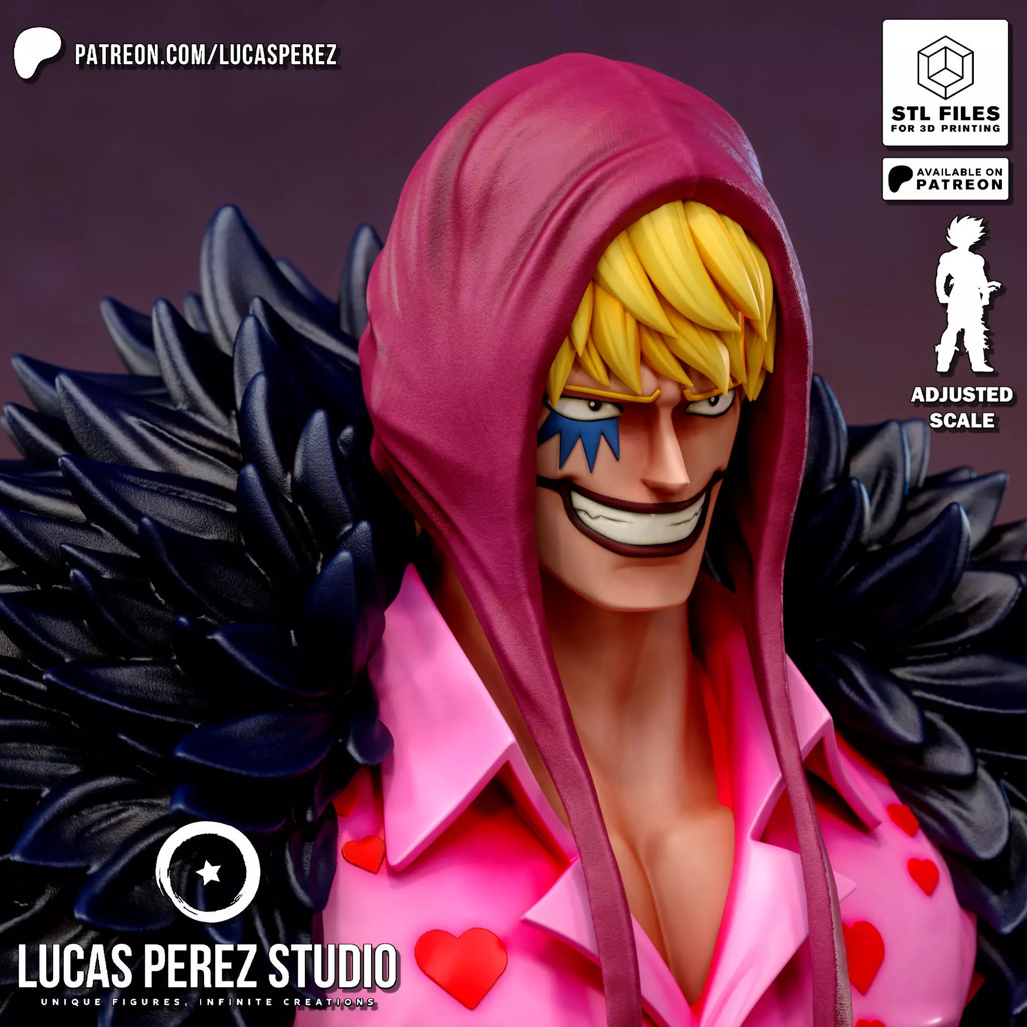 ROSINANTE BUST 3D print model_2