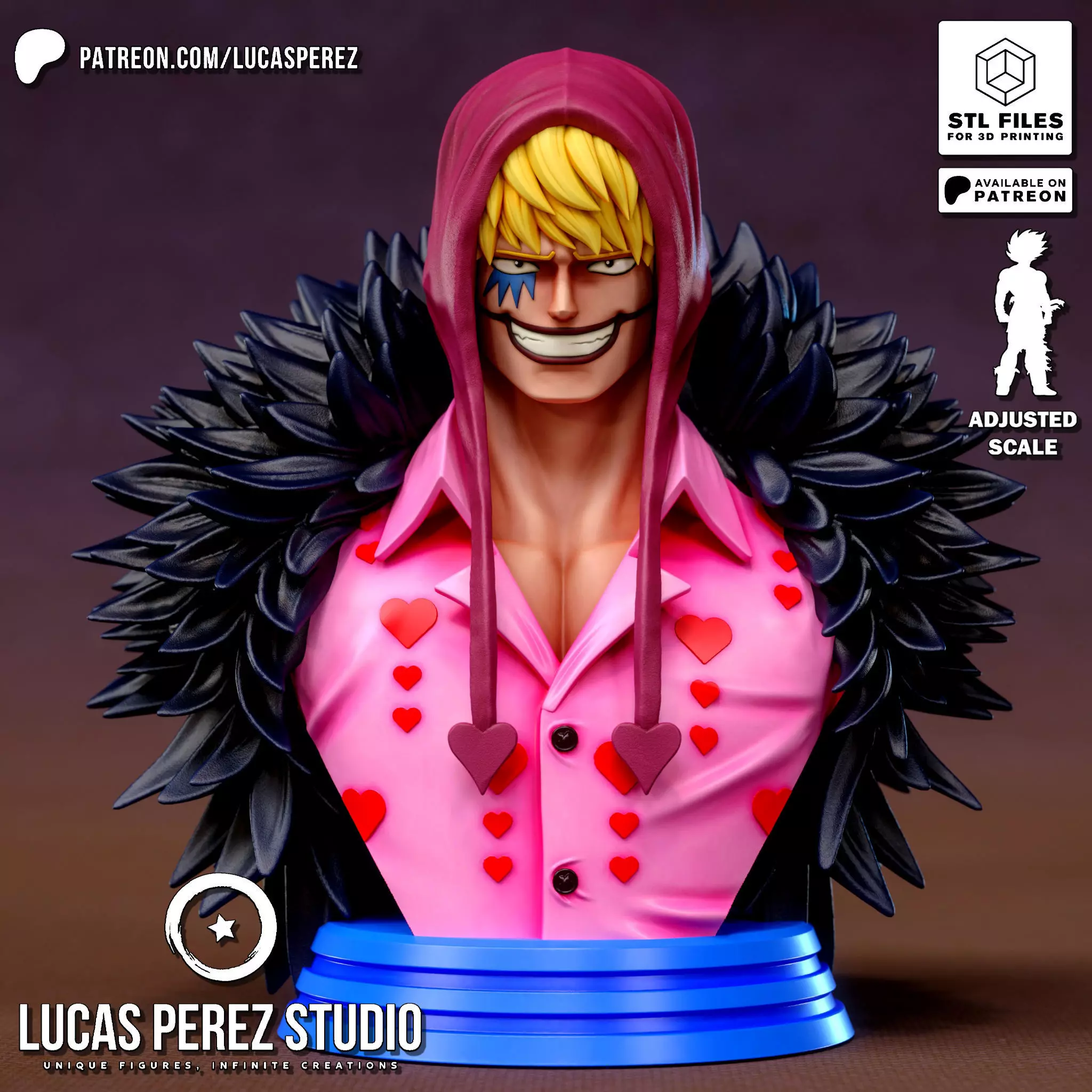 ROSINANTE BUST 3D print model_1