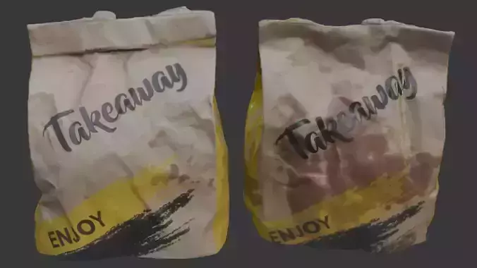  Paper Takeaway Bag Scan