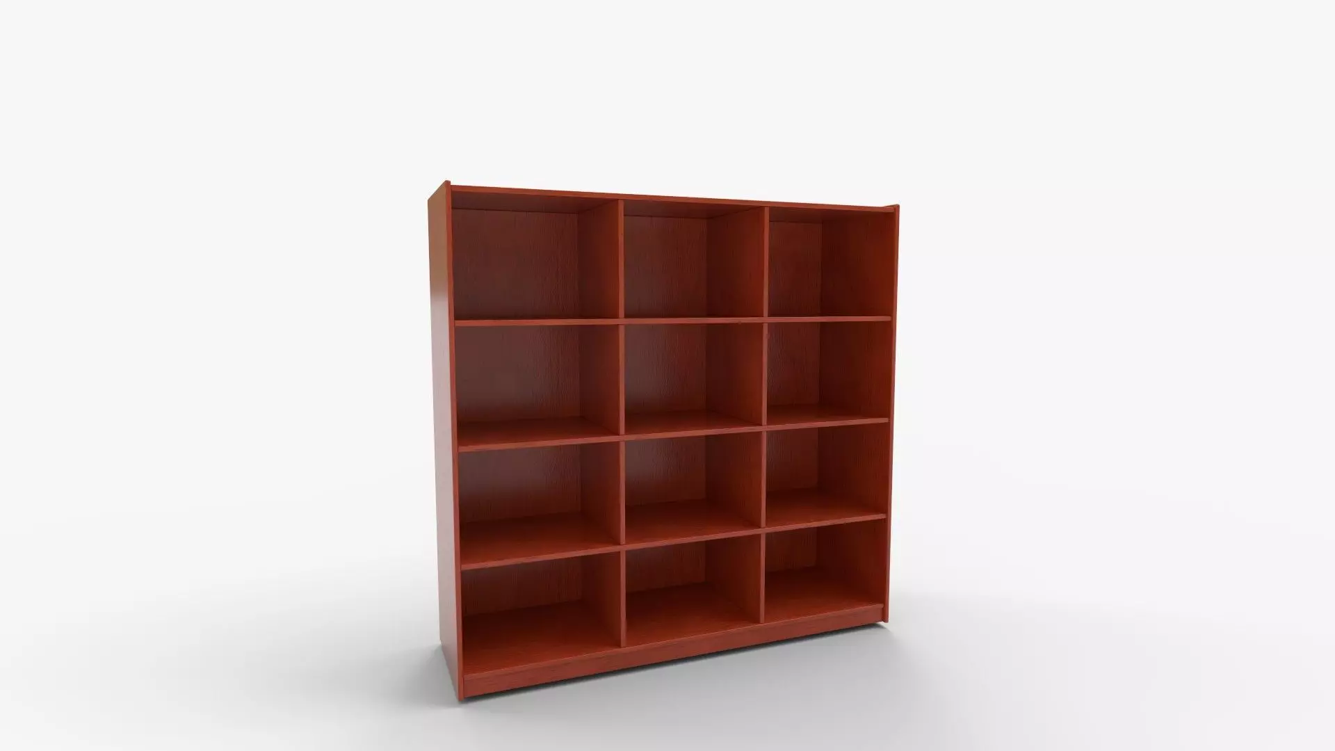 Bookshelf Bookcase Library Sandusky Steel 12 Cube Organizer 3D model_0