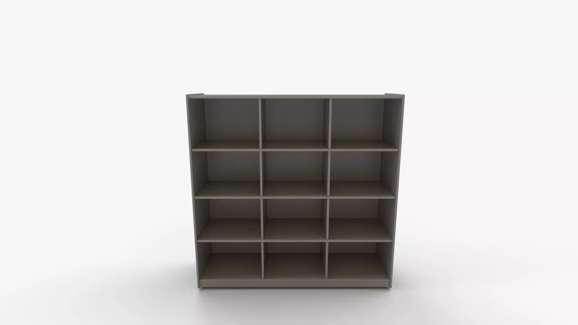 Bookshelf Bookcase Library Sandusky Steel 12 Cube Organizer 3D model_10