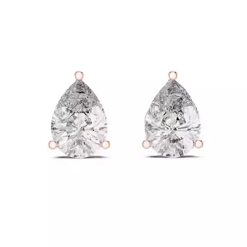 Solitaire Pear Cut Diamond Stud Earring 3DM STL Video