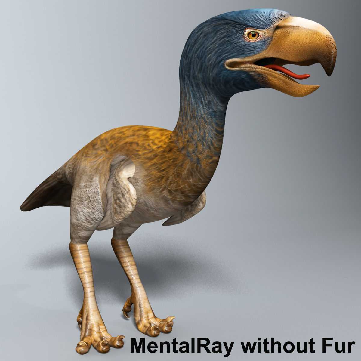Titanis Walleri - Terror Bird RIGGED and ANIMATED vs Smilodon Low-poly 3D model_4