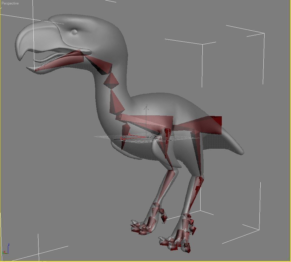 Titanis Walleri - Terror Bird RIGGED and ANIMATED vs Smilodon Low-poly 3D model_11