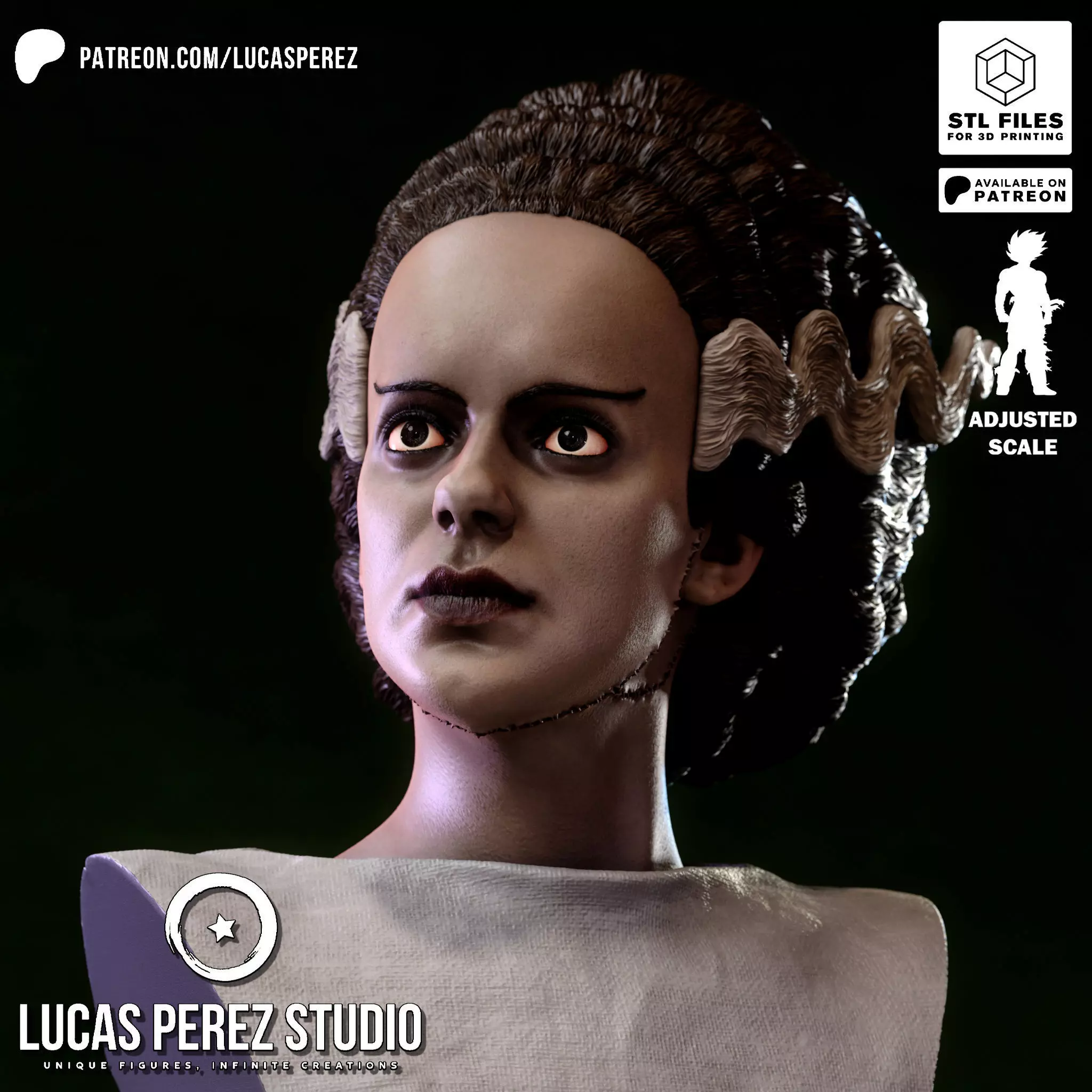 THE BRIDE OF FRANKENSTEIN 3D print model