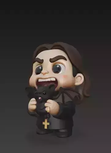 Ozzy Osbourne Estilo chibi