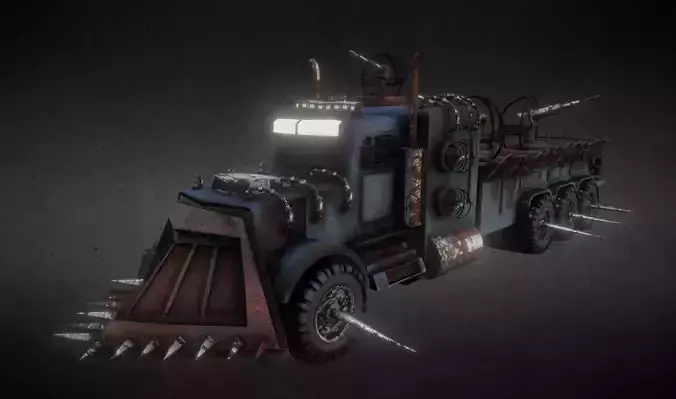 Rust Cloaked Truck  Apocalyptic Vehicle 3D model