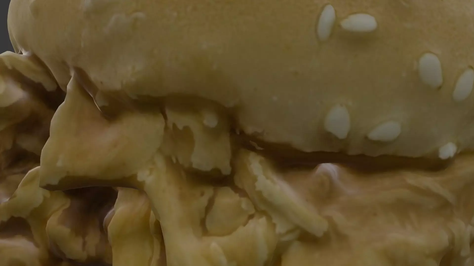  Chicken Burger Scan Low-poly 3D model_7