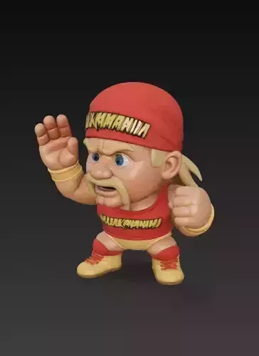 Hulk Hogan Chibi rip  3D print model