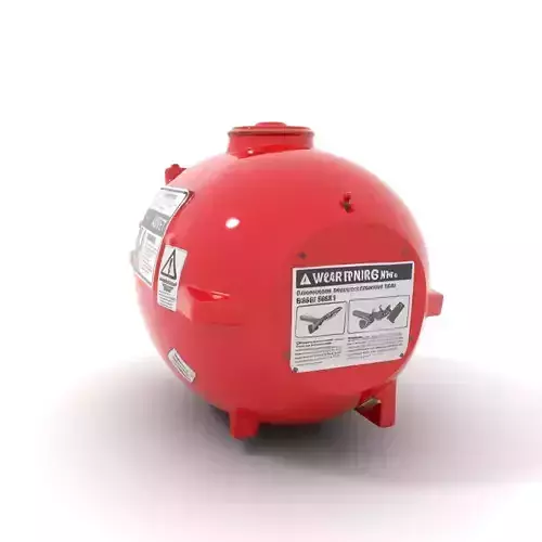 Red Fire Extinguisher Model Pack with Labels Low-poly 3D model