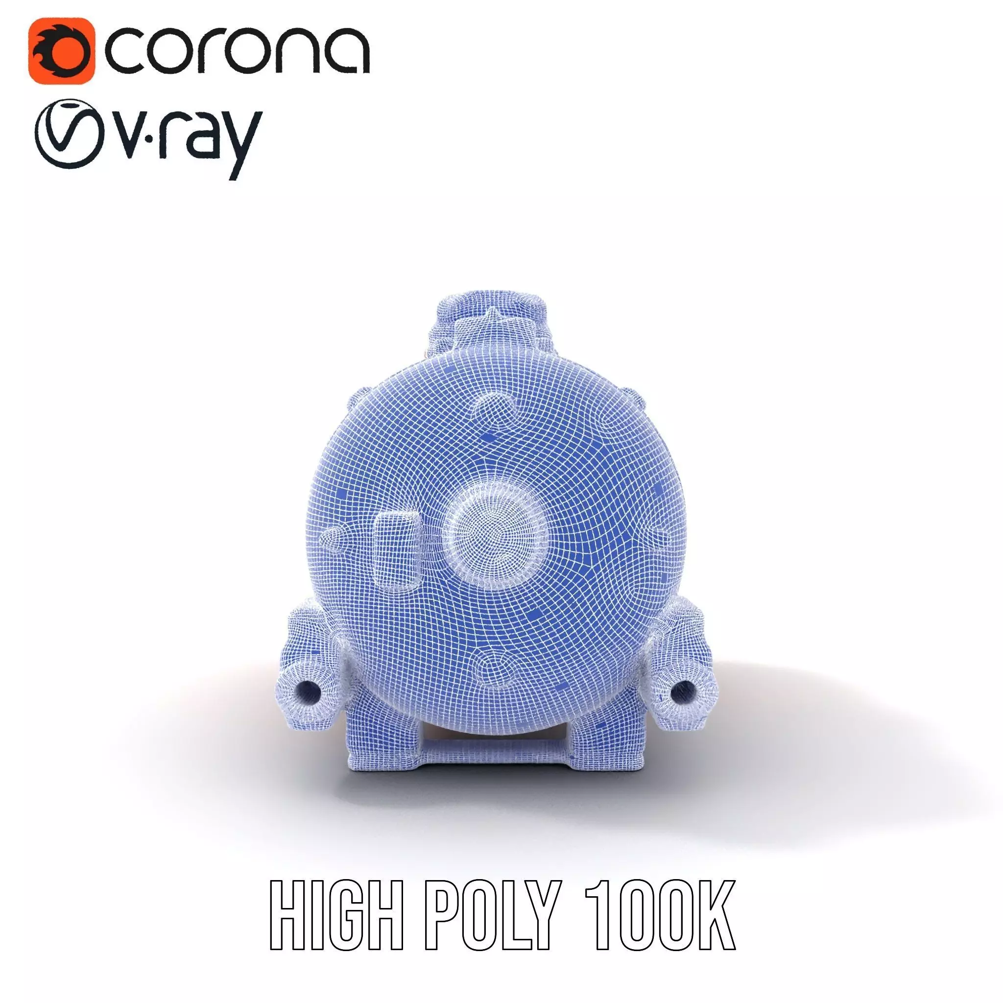 Industrial Red Chemical Tank Model Pack Low-poly 3D model_34