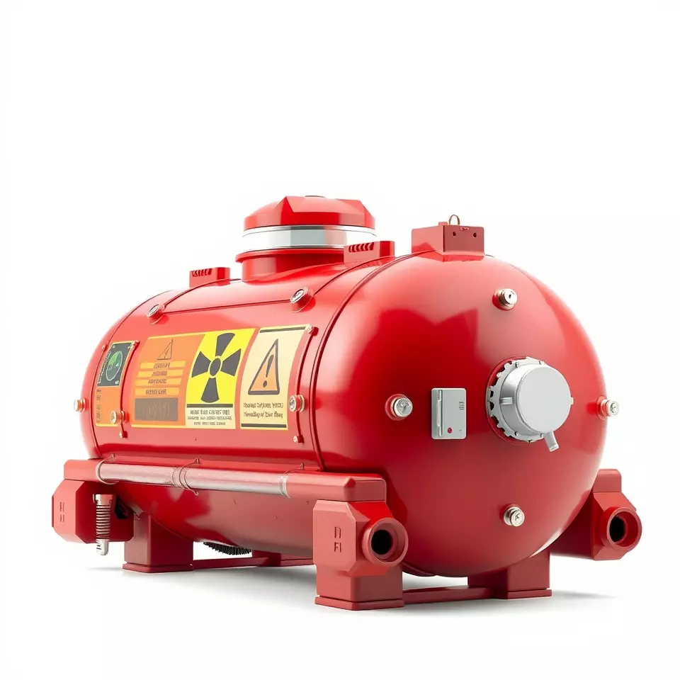 Industrial Red Chemical Tank Model Pack Low-poly 3D model_3