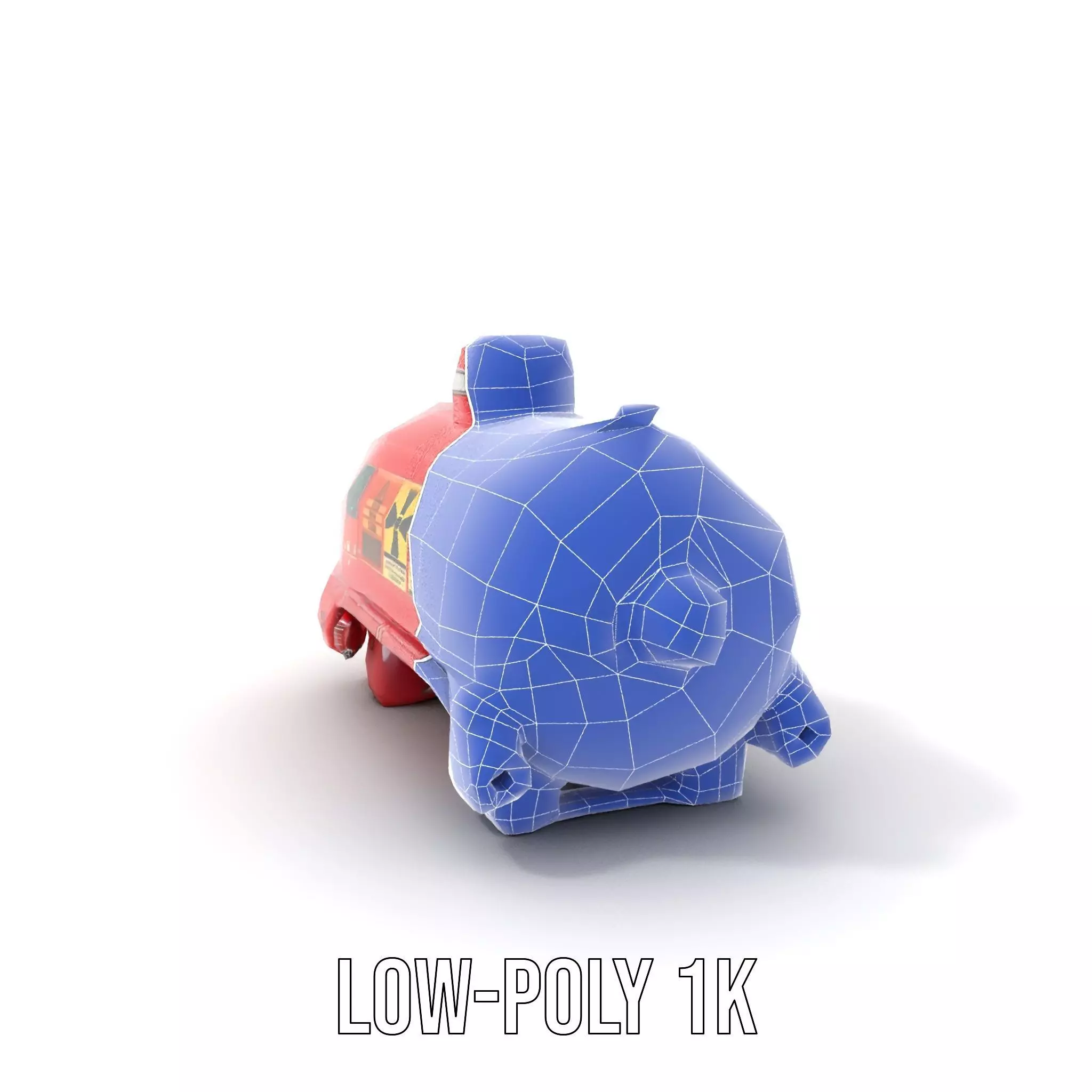 Industrial Red Chemical Tank Model Pack Low-poly 3D model_18
