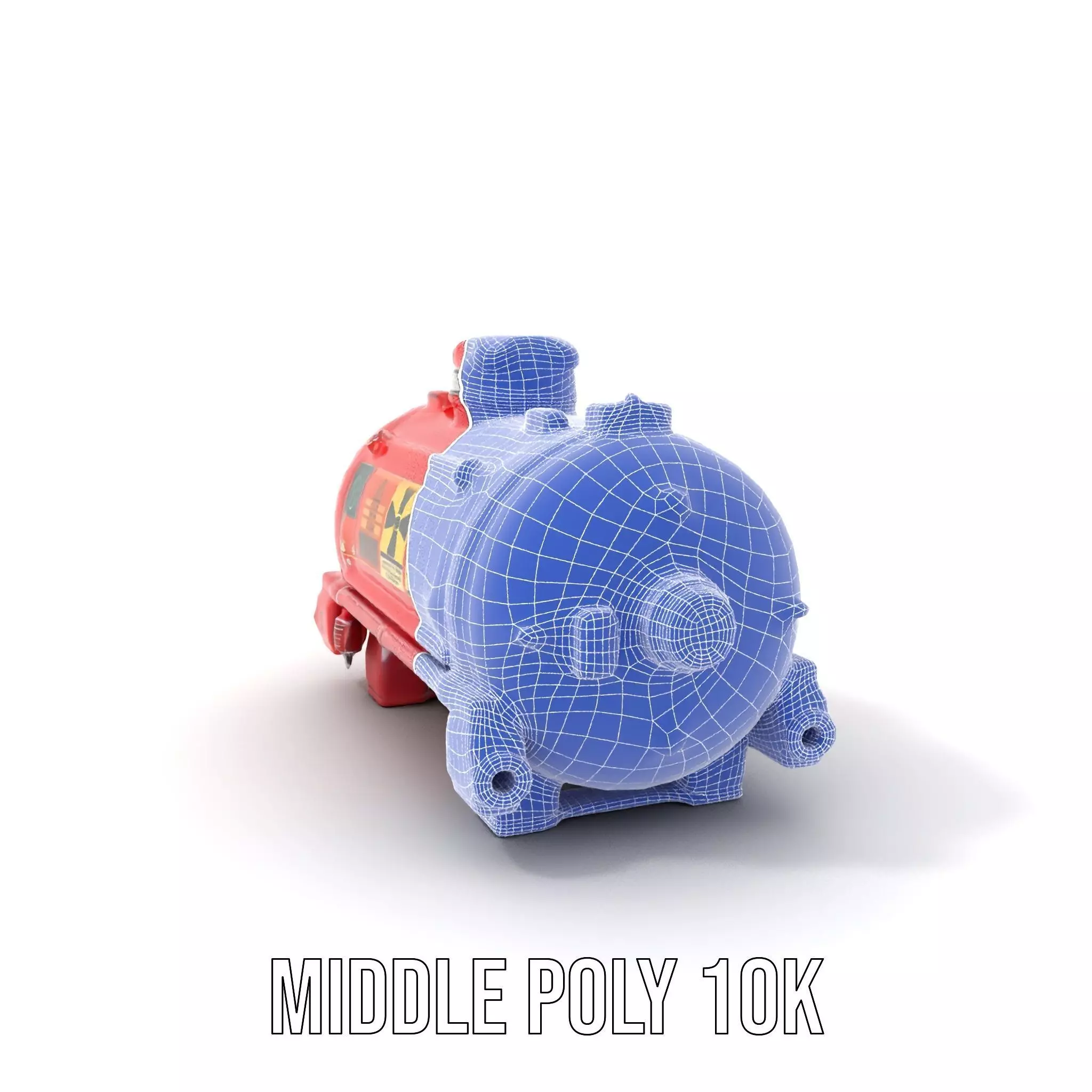 Industrial Red Chemical Tank Model Pack Low-poly 3D model_28