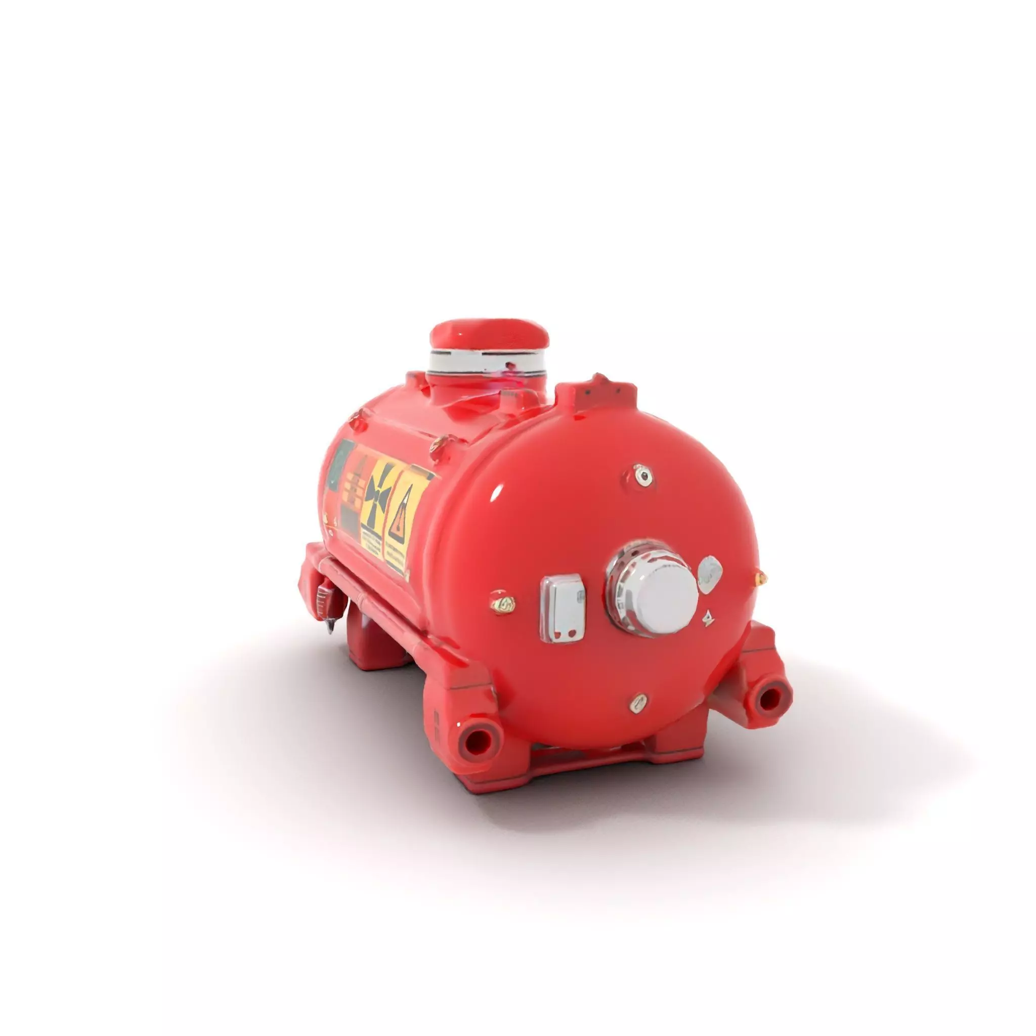 Industrial Red Chemical Tank Model Pack Low-poly 3D model_7