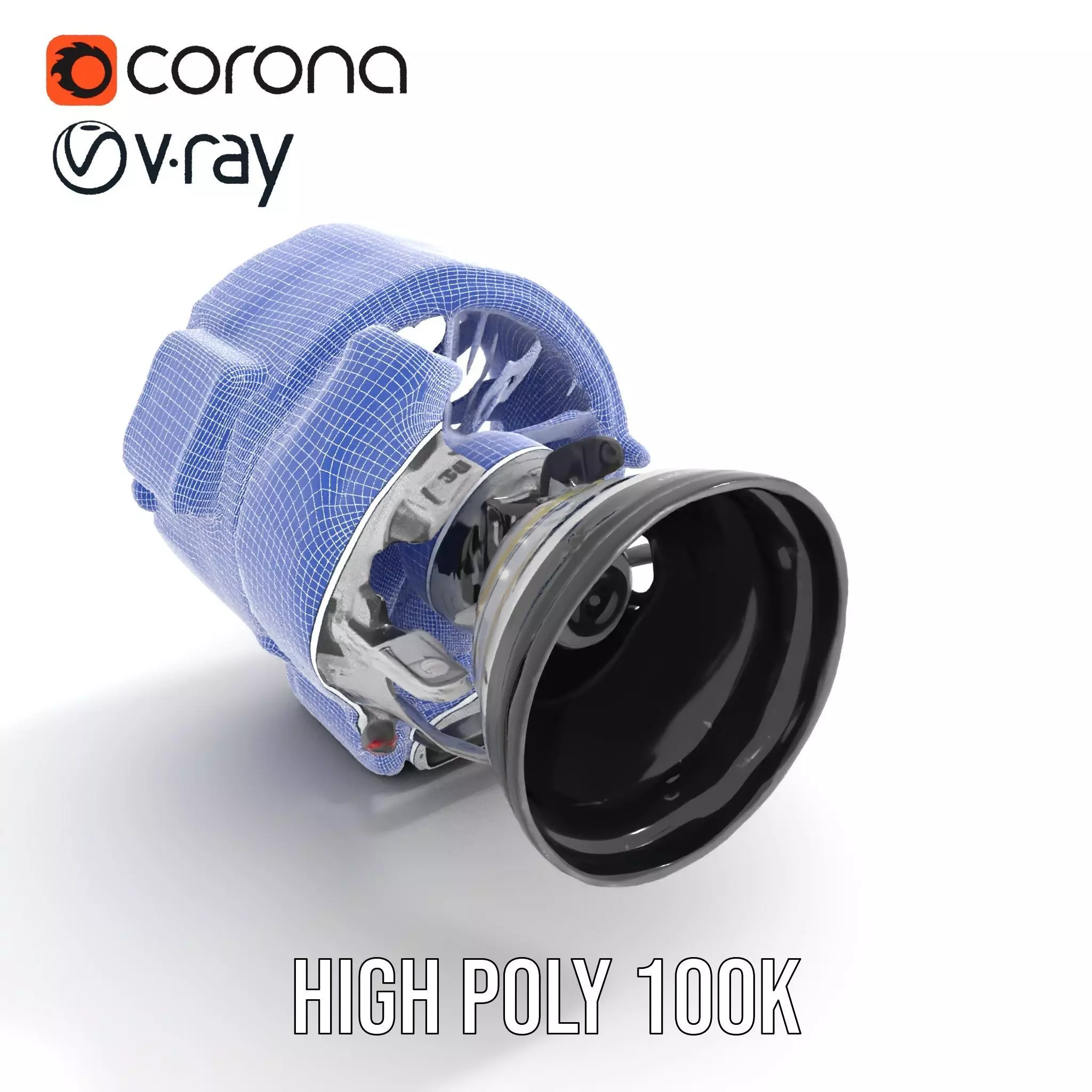 Futuristic Jet Engine Model Pack Low-poly 3D model_29