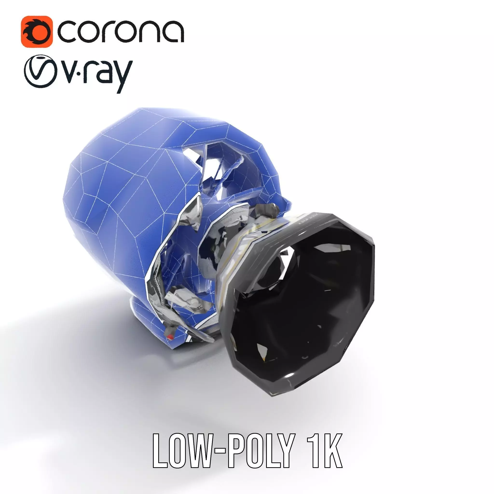 Futuristic Jet Engine Model Pack Low-poly 3D model_13