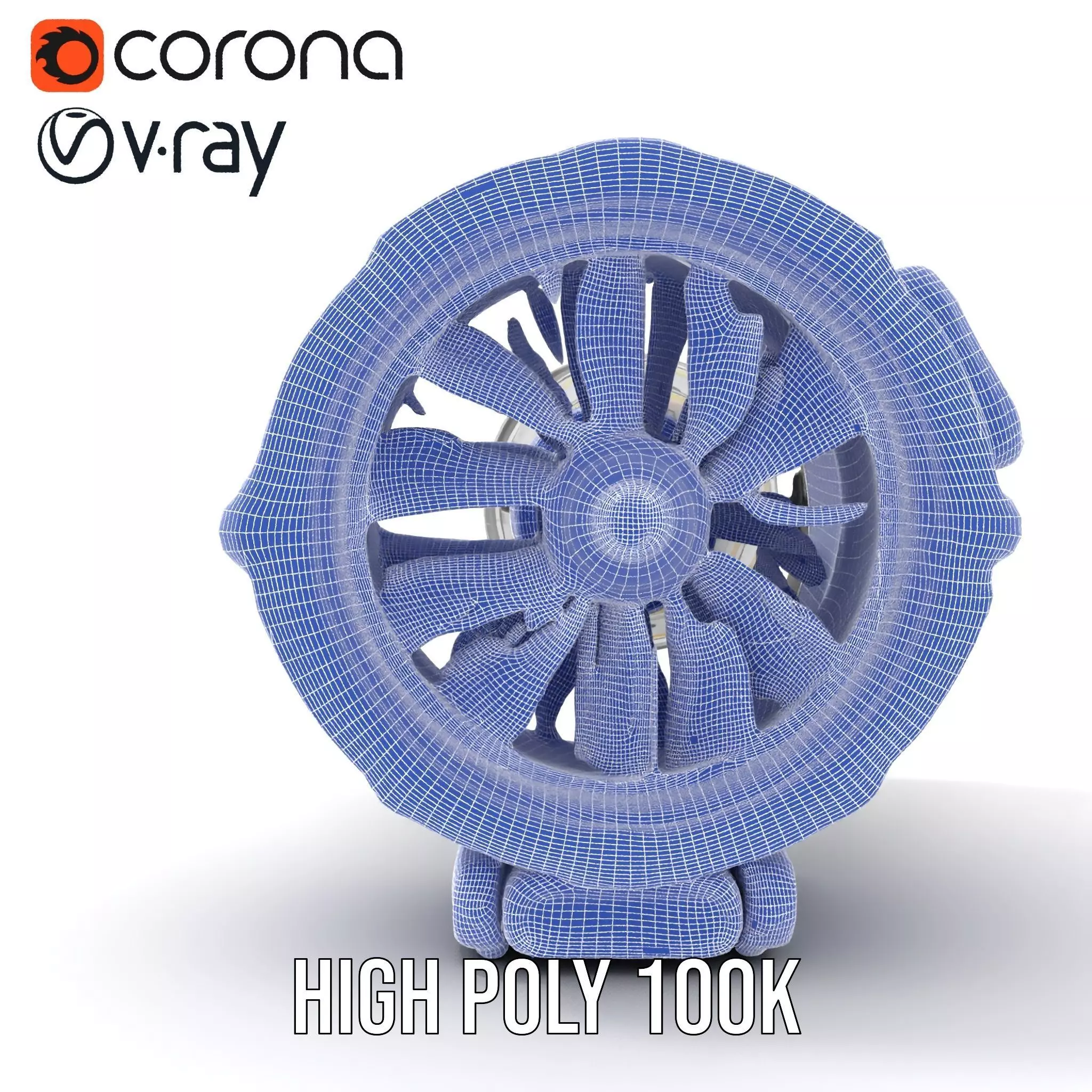 Futuristic Jet Engine Model Pack Low-poly 3D model_35