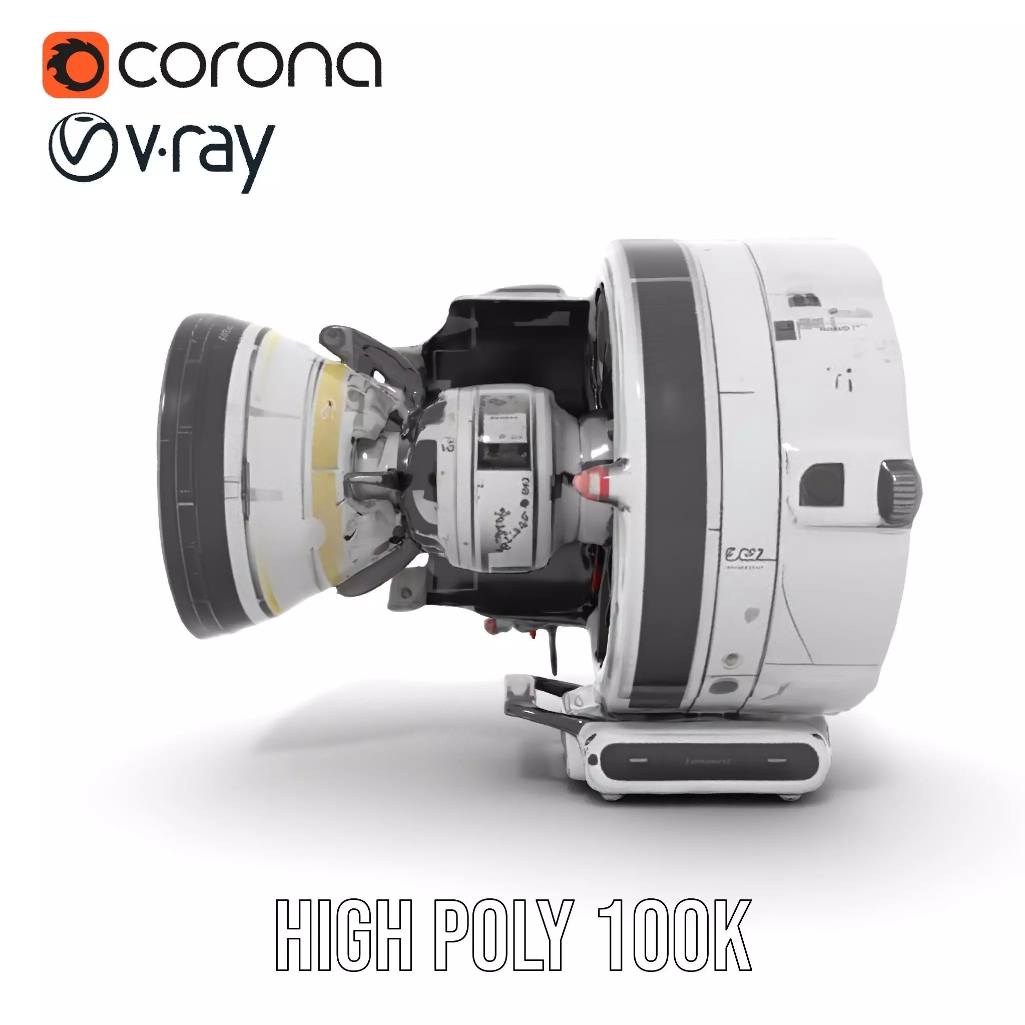 Futuristic Jet Engine Model Pack Low-poly 3D model_26