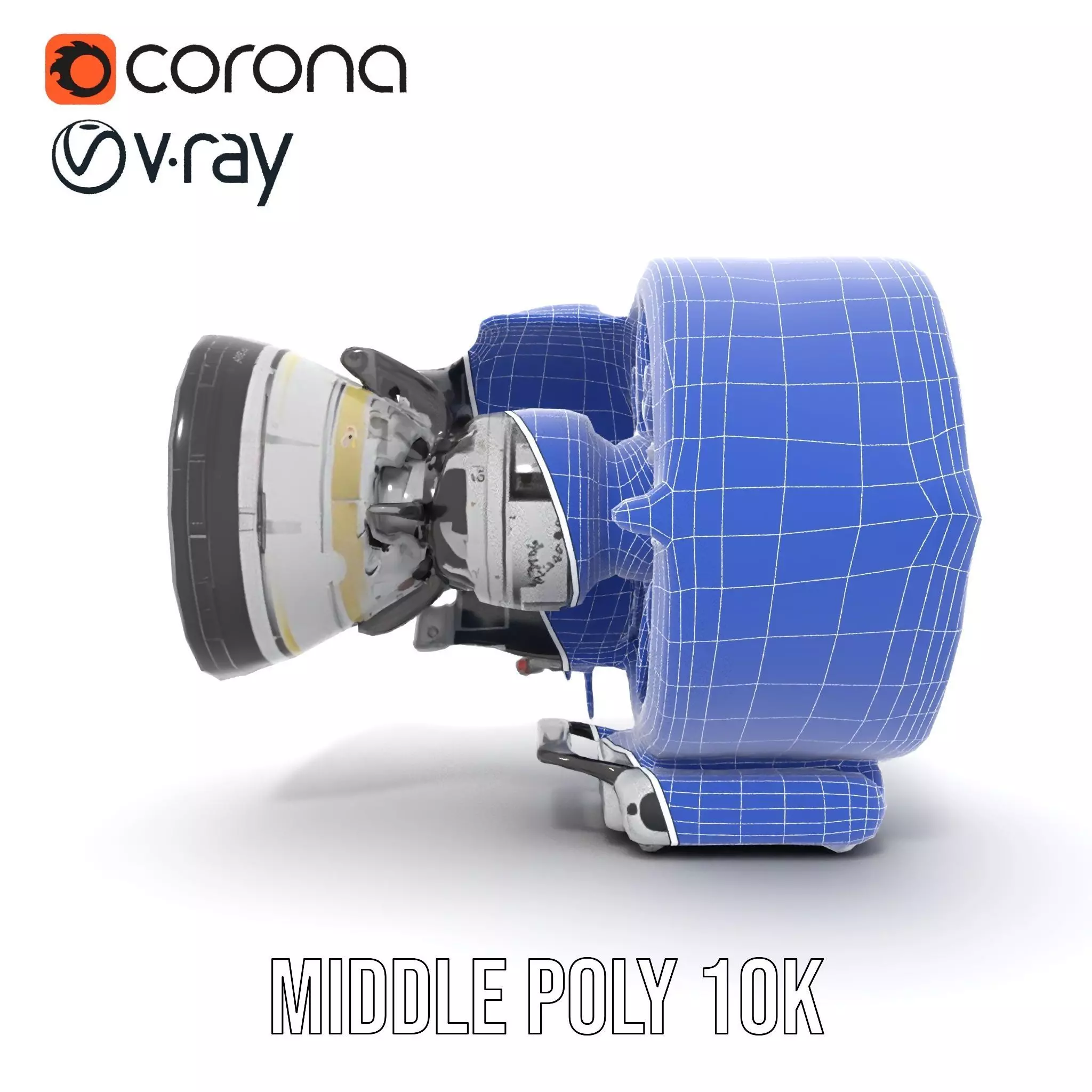 Futuristic Jet Engine Model Pack Low-poly 3D model_27