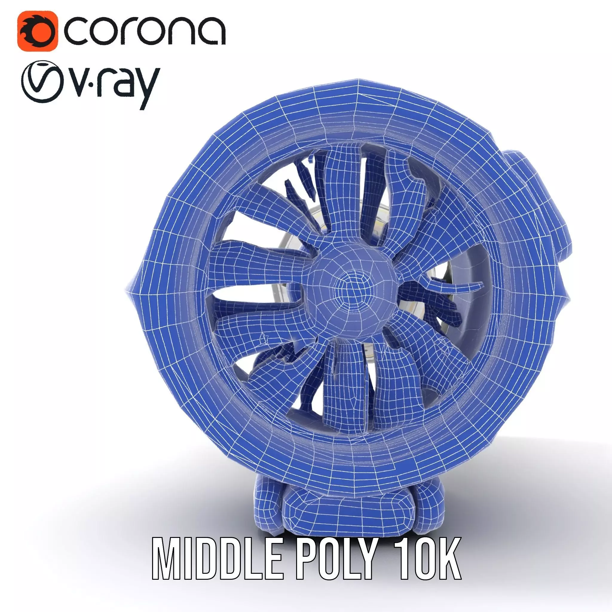 Futuristic Jet Engine Model Pack Low-poly 3D model_30