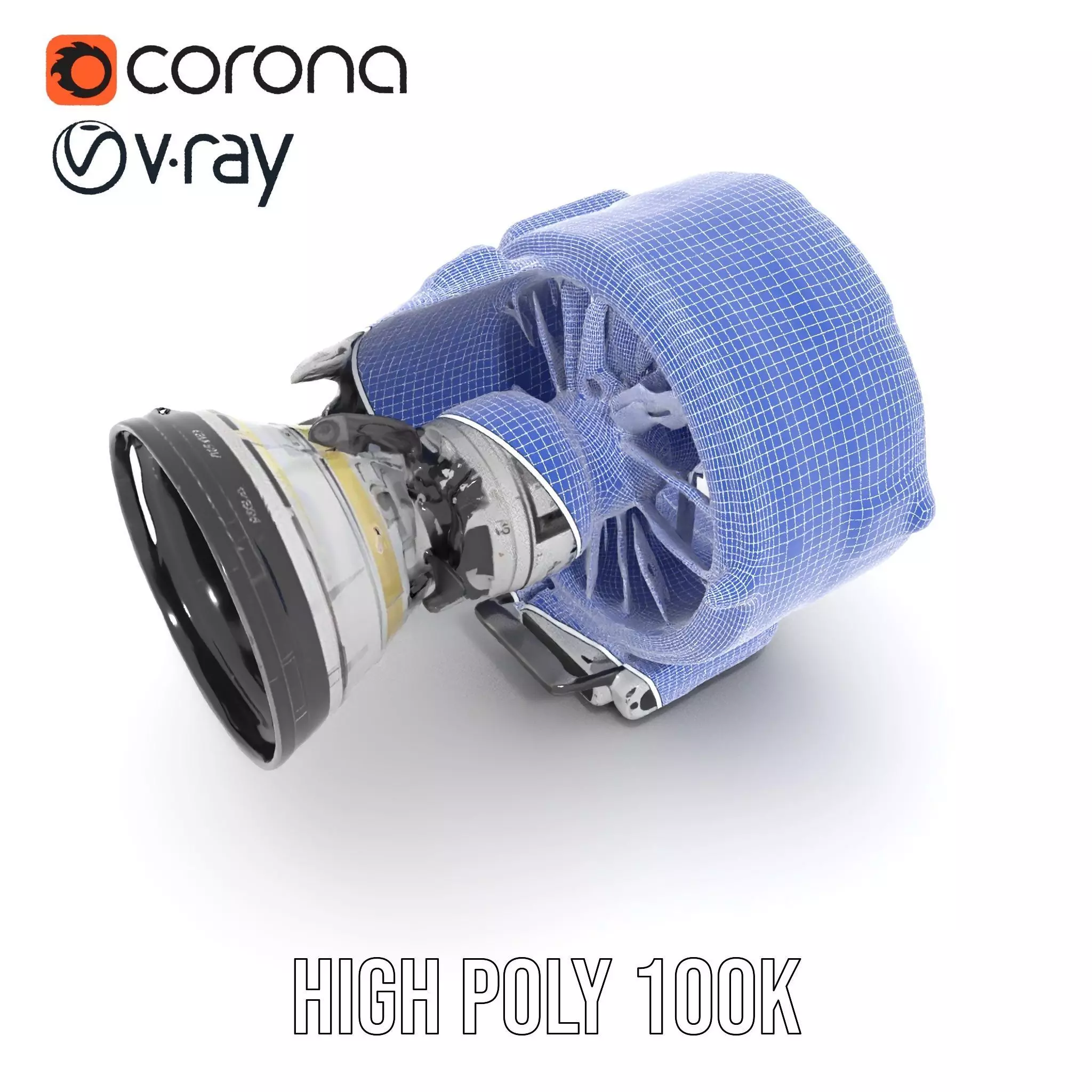 Futuristic Jet Engine Model Pack Low-poly 3D model_34