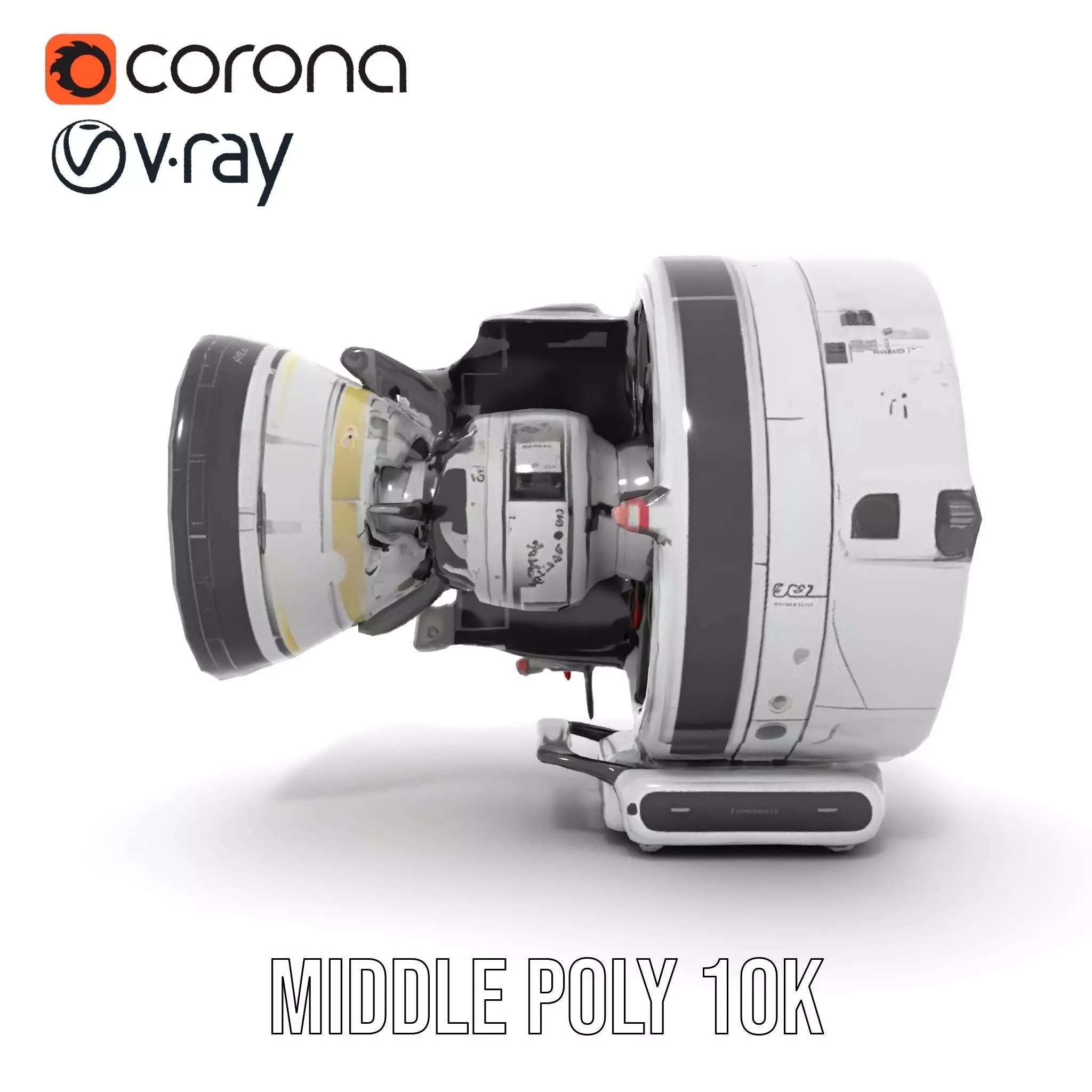 Futuristic Jet Engine Model Pack Low-poly 3D model_16