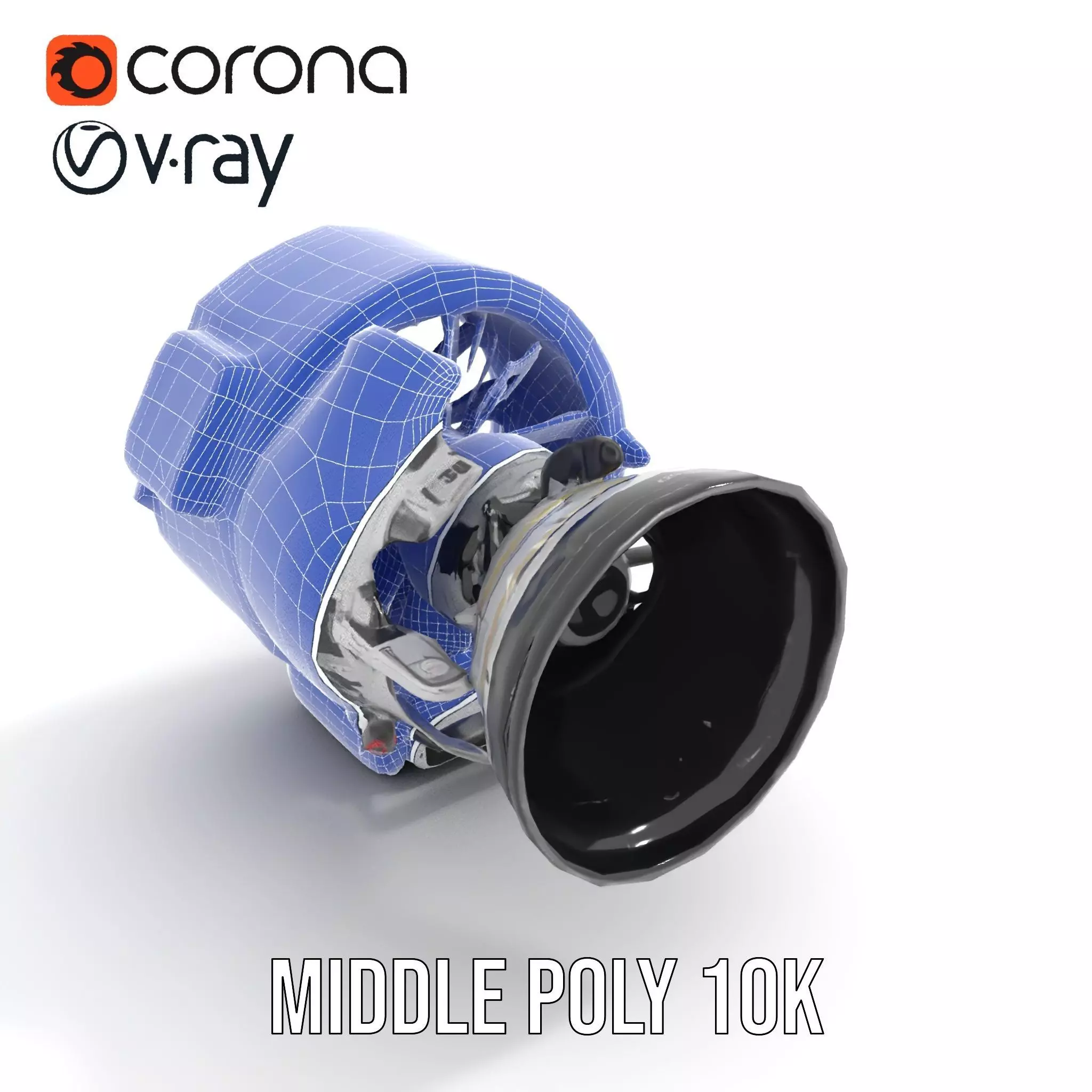 Futuristic Jet Engine Model Pack Low-poly 3D model_18