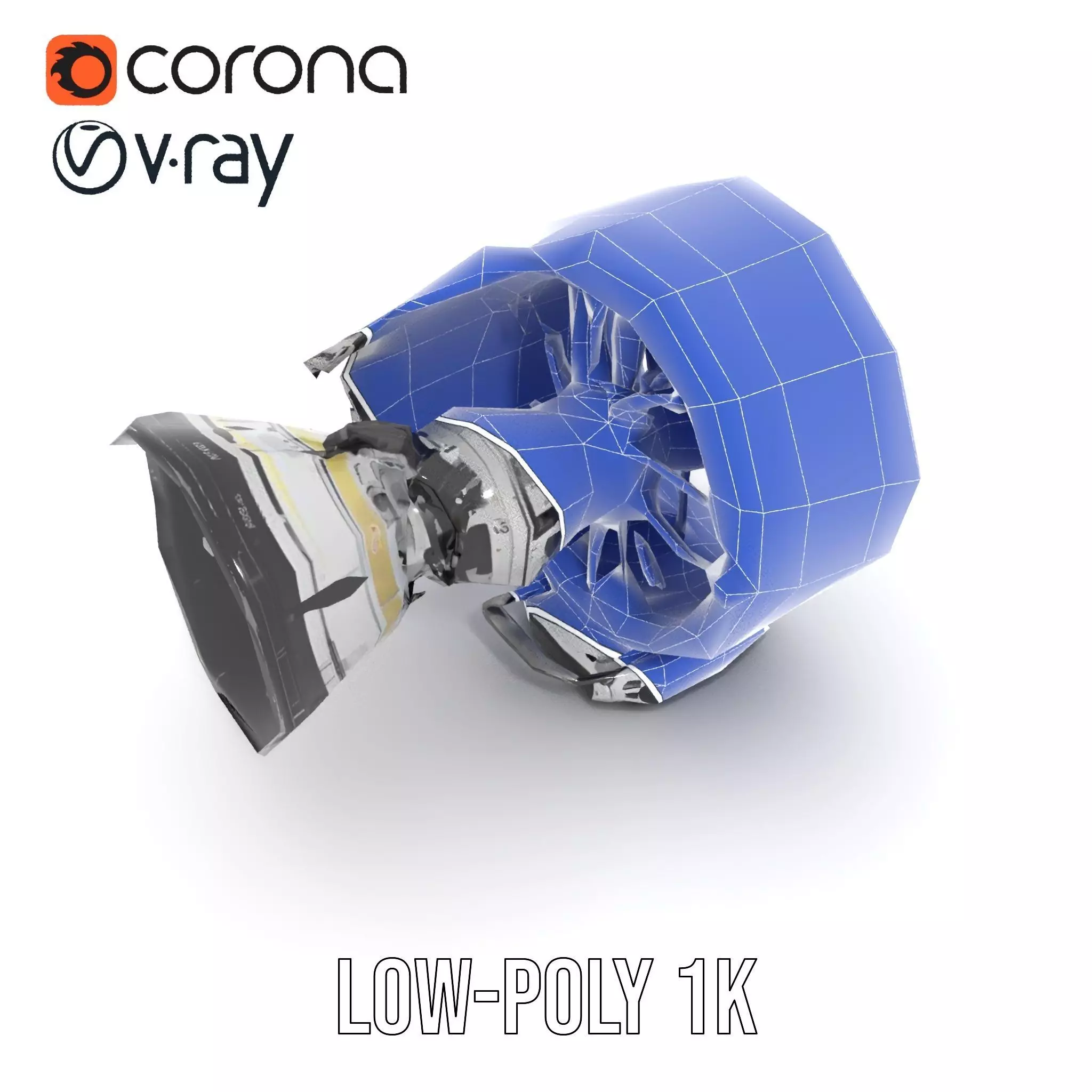 Futuristic Jet Engine Model Pack Low-poly 3D model_25