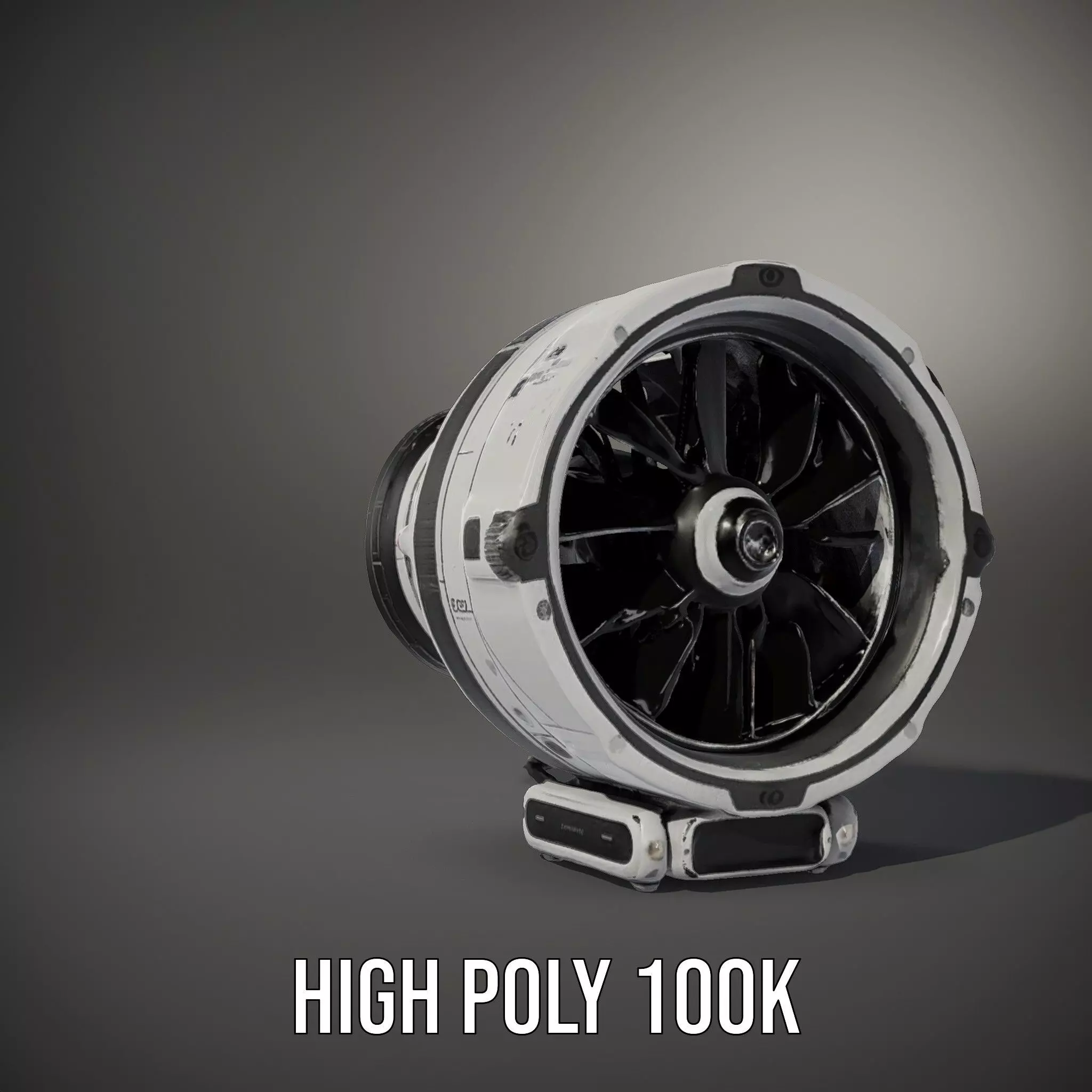 Futuristic Jet Engine Model Pack Low-poly 3D model_9