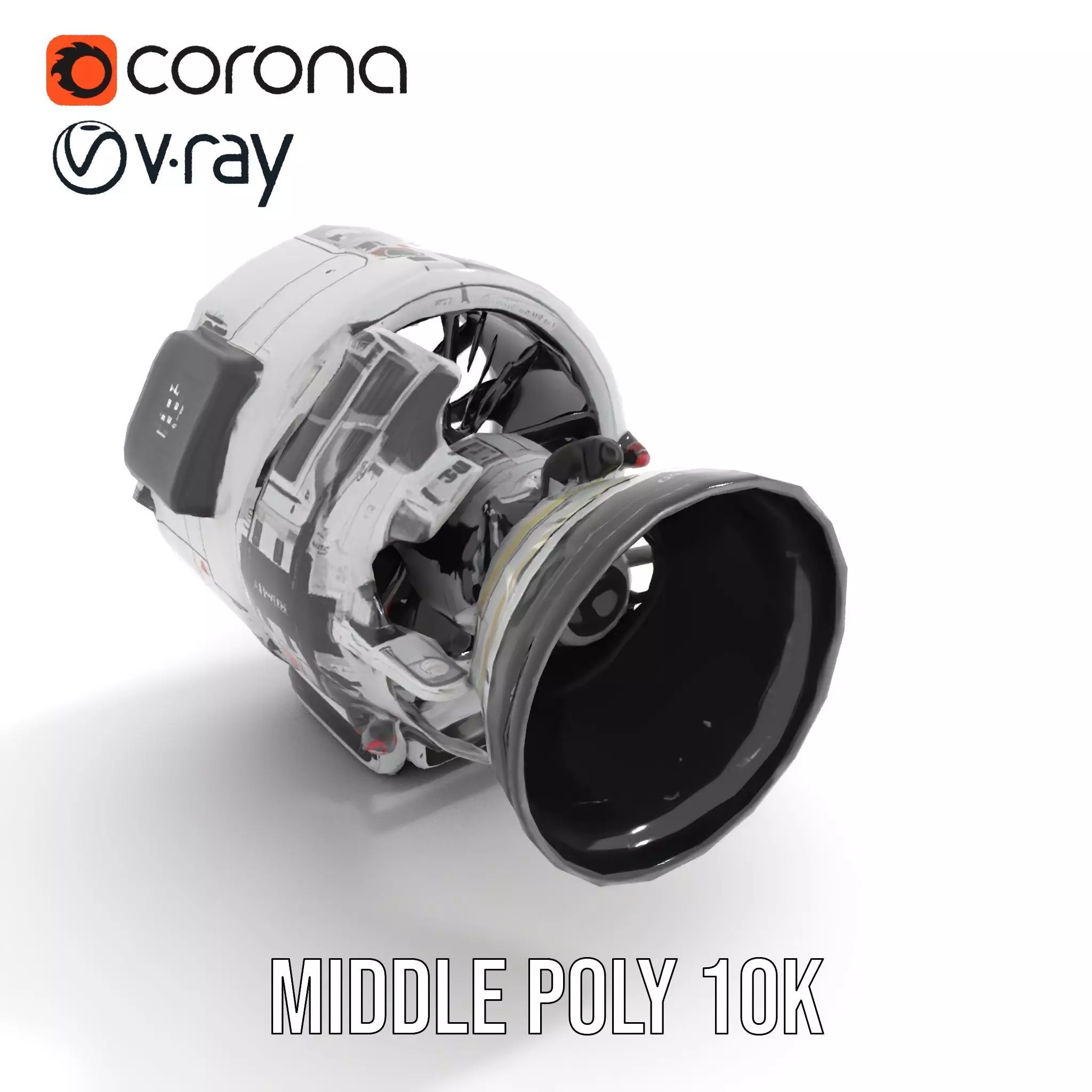 Futuristic Jet Engine Model Pack Low-poly 3D model_6
