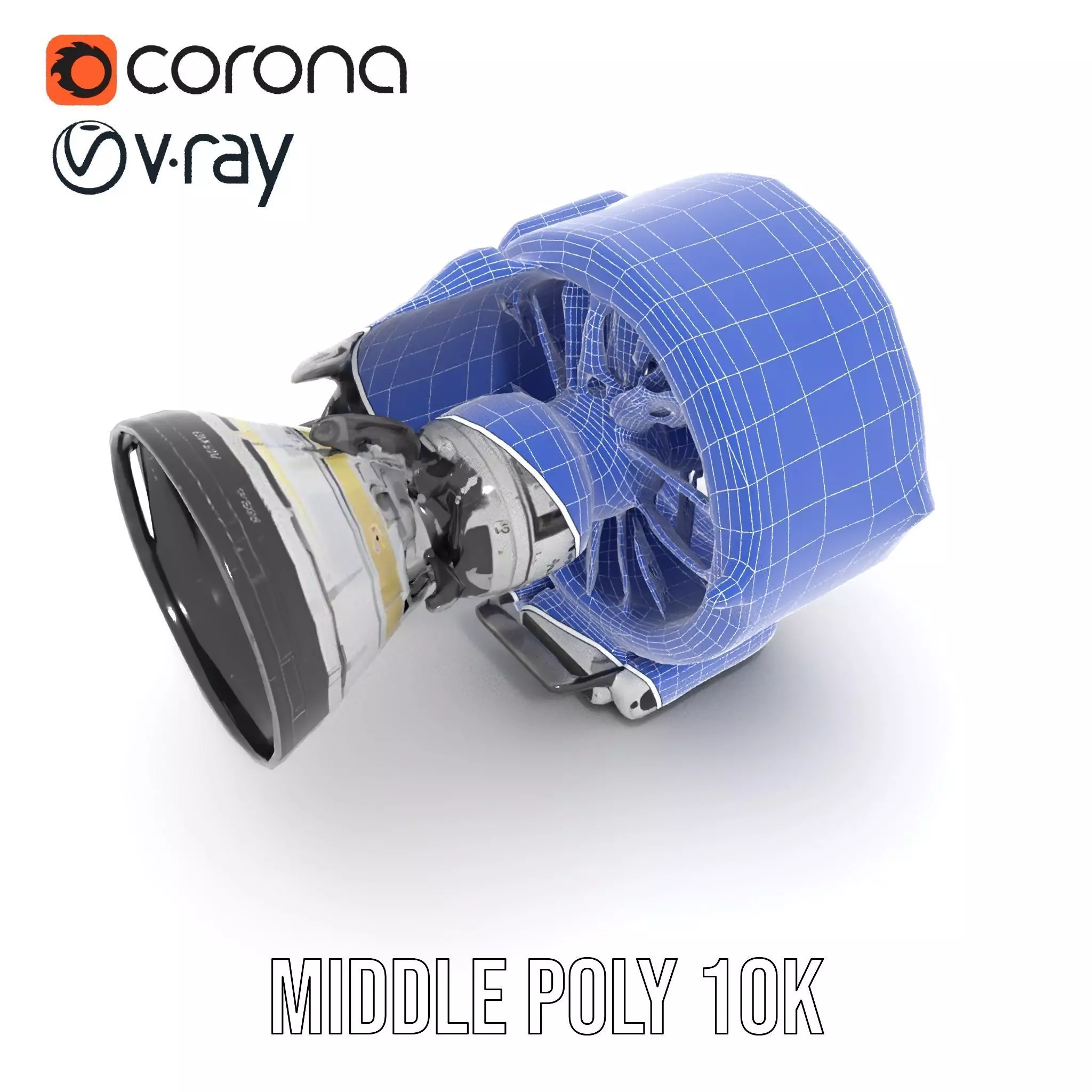 Futuristic Jet Engine Model Pack Low-poly 3D model_24